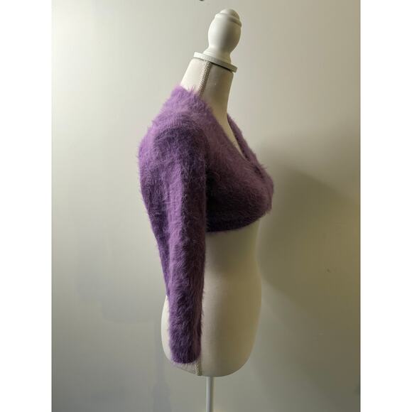 Vero Moda Fluffy Purple Shrug Cardigan Size XS - Picture 2 of 7